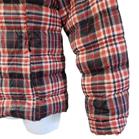 Eddie Bauer Puffer Plaid Preppy Outdoor Winter CirrusLite Down Jacket - Women's - Picture 4 of 9